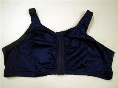 Nuevo sin etiquetas Sujetador Leading Lady 52 B/C/D tejido en zig zag ocio copa suave 151 azul #92412 Foto 1 de 3