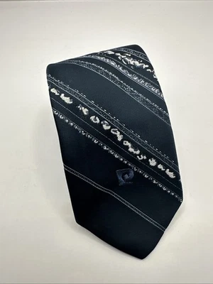 Vintage  Polyester Pierre Cardin Tie Necktie Blue White Nautical - Image 1 of 4