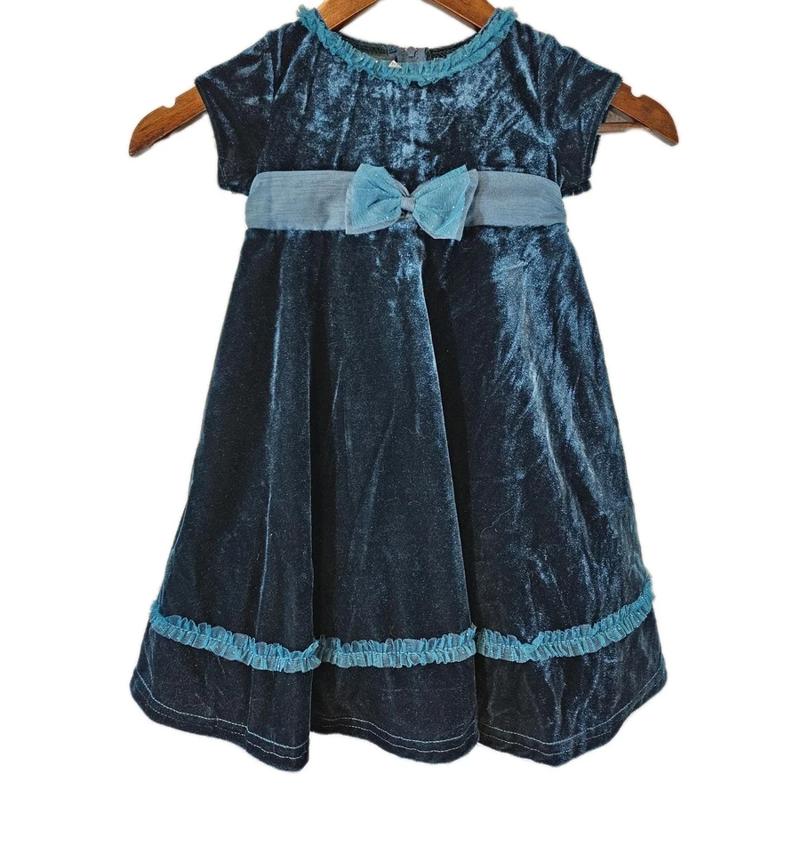Goodlad of Philadelphia NWT Girls Dress 3T Green Velvet Holiday Party Sash READ - Image 1 of 4