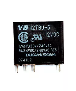 1 pieza Relé VB 12TBU-5 2C DPDT 5A 240VAC Bobina = 12VDC UL CSA VDE Japón - Imagen 1 de 5