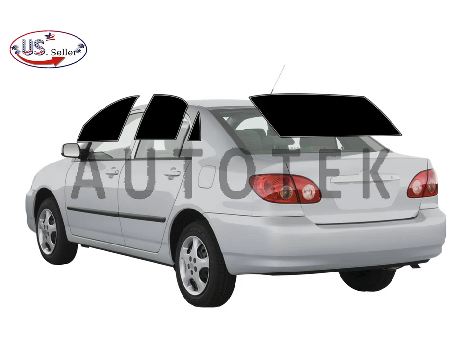 PreCut Window Film Any Tint Shade % VLT For Toyota Corolla Sedan 2003 - 2008 - Image 1 of 4