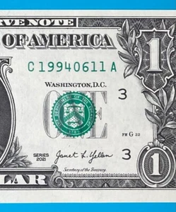 1994 June 11 : C 19940611 A BIRTHDAY Note $1 One Dollar Bill *UNC* - Picture 1 of 3