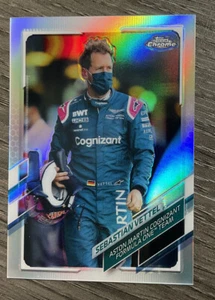 2021 Topps Chrome Formula 1 Aston Matin Refractor Sebastian Vettel #23 ππ¨ππ₯ - Picture 1 of 2