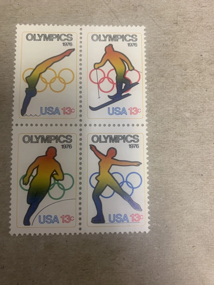 US Postage #1695-98 OLYMPICS 1976 Block Of 4 13 Cent MNH Stamps Free Shipping - Image 1 of 1