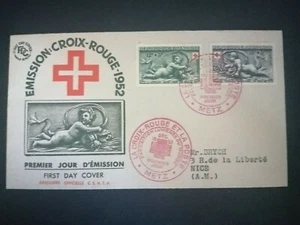 France Premier Day FDC Yvert 937/38 Noël Cross Red 12F+3F 15F+5F Paris - Picture 1 of 1