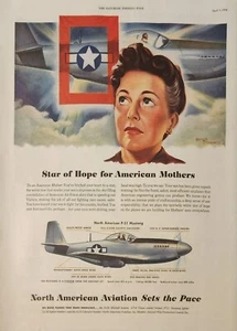 1944 North American Aviation Vintage Ad star of hope for American mothers - Picture 1 of 1