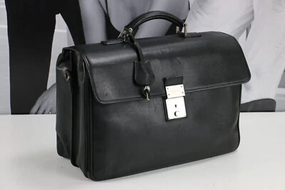 Vintage Couro COLE HAAN Professor Doutor Business Pasta Anexada Bolsas Masculinas - Imagem 1 de 4