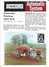 Farm Equipment Brochure - Accord - Pneumatic Precision Seed Drill c1969 (F5119)