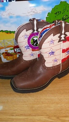 Bota Justin Gypsy Para Mujer 10B Estrellas y Rayas Ole Glory Puntera Cuadrada L9520 Foto 1 de 4