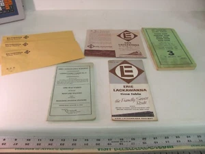 Vintage Erie Lackawanna Railroad Company Train Timetables Schedule Lot - Picture 1 of 10