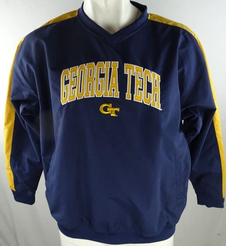 Georgia Tech Yellow Jackets NCAA Knights Apparel Men's V-Neck Windbreaker Cover