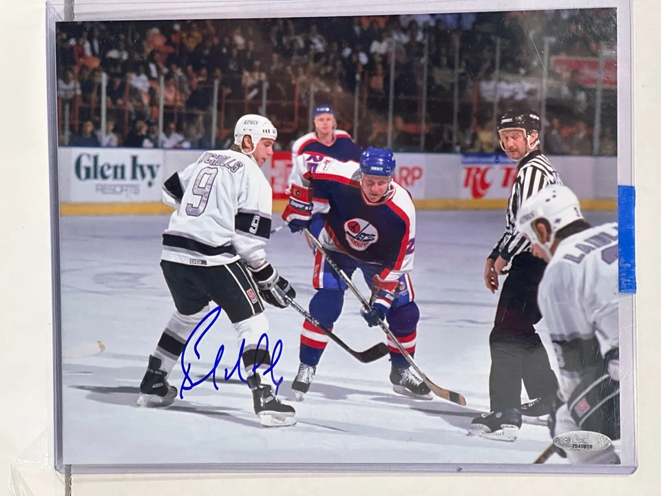 Foto a color firmada por Tristar Bernie Nicholls de 8x10 Los Angeles Kings Foto 1 de 1