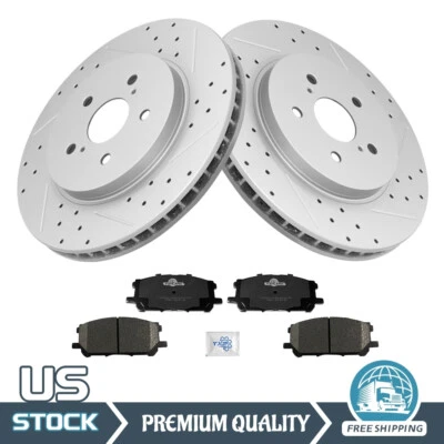 Rotores perforados delanteros + almohadillas de cerámica para Lexus Rx400h 2006-2008 Toyota Highlander Foto 1 de 4