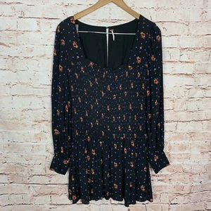 Free People Long Sleeve Two Face Mini Dress Womens Size Small - Picture 1 of 7