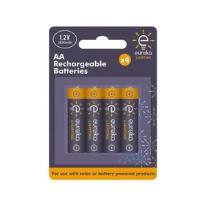 4 PACK | Rechargeable Solar AA 1800mAh 1.2V NiMH Replacement Batteries - Picture 1 of 1