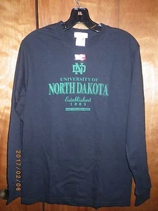 University of North Dakota Grand Forks ND College Long Sleeve Shirt Small Black - Picture 1 of 4