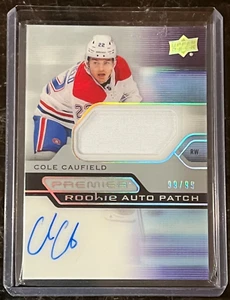 Cole Caufield Rookie Auto Patch /99 21/22 UD Premier Acetate - Picture 1 of 2