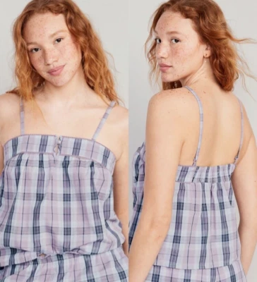 Old Navy женщин клетку со сборками пижамы Cami качели Майка размер XL $30 - Изображение 1 из 4