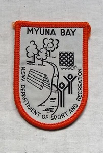 Insignia de tela Myuna Bay NSW Australia Departamento de Deporte y Educación de Nueva Gales del Sur NUEVO - Imagen 1 de 2