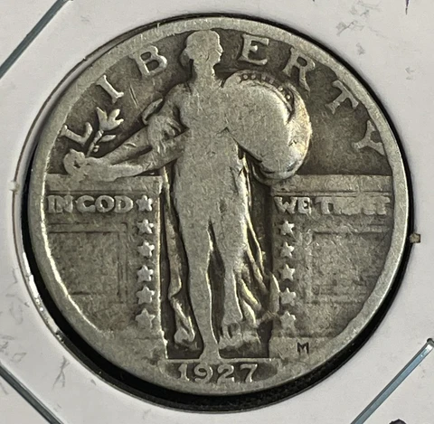 1927-P Standing Liberty Quarter - 90% Silver Coin - P3-28 Cover