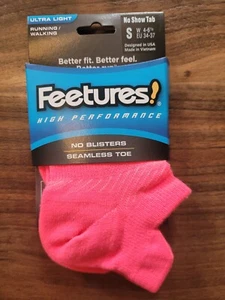 Feetures! High Performance Ultra Light No Show Tab Electric Pink - S - Picture 1 of 1