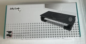 NUOVO Supporto Monitor Computer Pettine Gelatina Bianca Pieghevole Con Cassetti Bianco/Verde - Foto 1 di 4