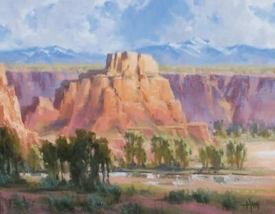 TOM HAAS painting 'Timeless Creation' oil 11"x14" Capitol Reef Park Utah canyon - Image 1 of 2