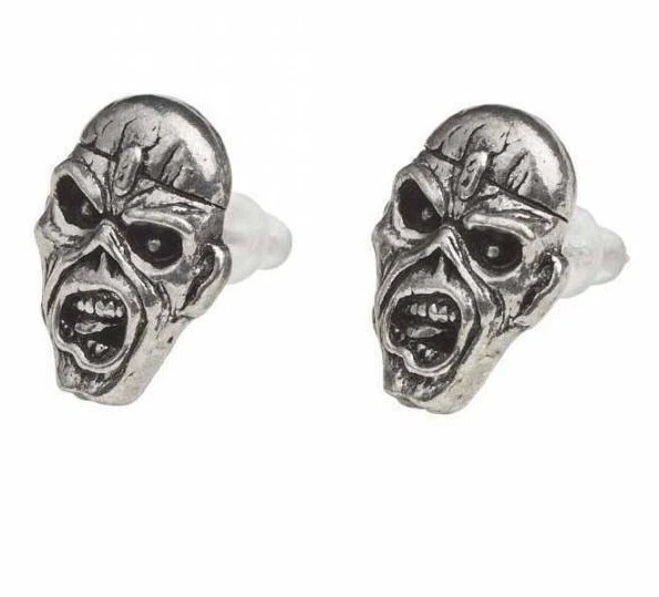 Iron Maiden: Tachuelas Eddie Piece Of Mind, Pendientes en Caja, Calavera, Alquimia Inglaterra Foto 1 de 4