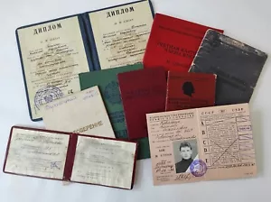 9 documentos soviéticos vintage - Imagen 1 de 10