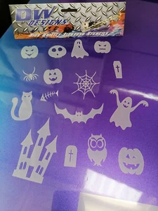 Halloween characters mylar airbrush art craft stencil set - Picture 1 of 4