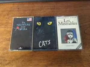 Phantom der Oper, Katzen, Les Mis Miserables, Kassettenbänder Set Lot - Bild 1 von 3