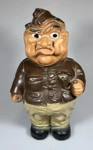 Carnival Chalkware Army Top Sergeant 12” Figurine Bank 1910's - Picture 1 of 14