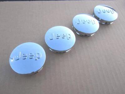 1LB77TRMAC OEM Jeep Models 2.5" Wheel 4 Pcs Center Caps Chrome Logo 1LB77SZ0AC - Image 1 of 4