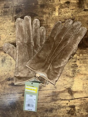 Guantes de gamuza de cerdo forrados de piel de oveja sintética para hombre - Goodfellow & Co marrón S/M Foto 1 de 4