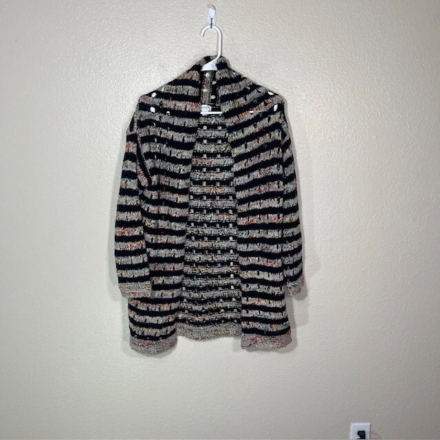 Catálogo Sundance Suéter Mujer XS Acrílico Lana Tejido Rayas Cárdigan Abierto Acogedor Foto 1 de 4