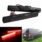 2x 2003-2011 VW T5 Transporter Smoked Black Lens Rear Bumper Reflector LED Light
