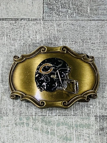 Vintage 1978 Raintree Chicago Bears Football Helmet Brass Belt Buckle NFL USA Cover