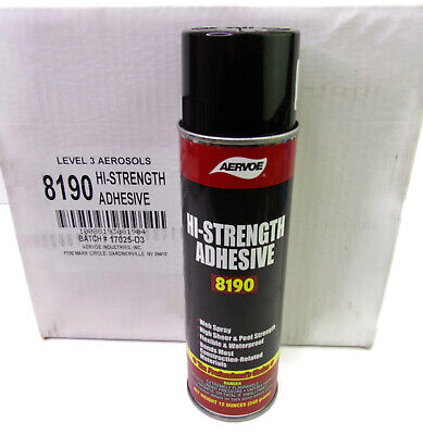 Case Of 12 (12-oz Cans) Aervoe Hi-Strength Heavy Duty Spray Adhesive 8190 • 189$