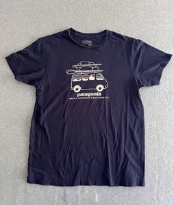 T-shirt maglietta uomo Patagonia media slim cotone biologico Van San Francisco Navy - Foto 1 di 9