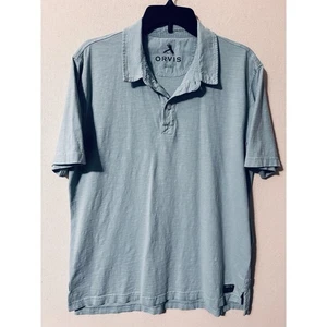 Orvis Hemd Herren Gr. M blau Polo 100% Baumwolle Fliegenfischen Peru Freizeit klassisch - Bild 1 von 11
