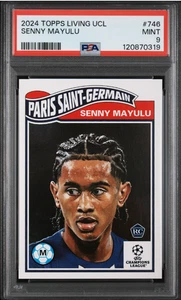 Senny Mayulu 2024 Topps Living Set #746 RC PSA 9 Rookie PSG - Imagen 1 de 2