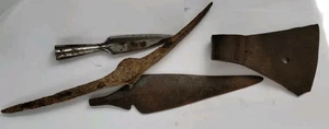LOT OF 4 ANCIENT ROMAN TO MUGHAL PERIOD IRON ARTEFACTS 100-1800 AD - Picture 1 of 4