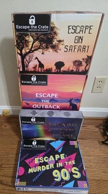 4 Escape The Crate Games Legends Ireland, Murder In The 90s, Safari & Outback - Image 1 of 4