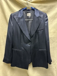 Armani Collezioni dunkelblauer Seidenblazer für Damen Größe 16 - Bild 1 von 8