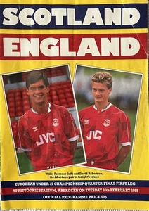 1988 Scotland v England European Under 21 Championship Quarter Final First Leg - Picture 1 of 1