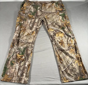 VTG Game Winner Hunting Pants Mens 3XL Brown Hardwoods Camo Realtree Double Knee - Picture 1 of 16