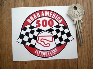 ROAD AMERICA 500 Elkhart Lake Classic Style Car Sticker 90mm Wisconsin Circuit - Picture 1 of 1