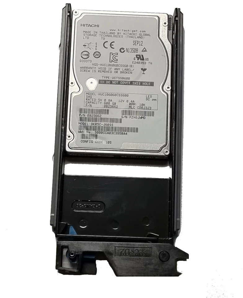 600GB Hitachi HUC106060CSS600 SAS 10K 0B25662 DKR5C-J60SS Caddy Tray HP VSP  - Bild 1 von 3