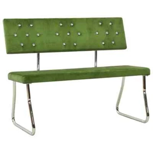 vidaXL Panca 110 cm in Velluto Verde Chiaro - Foto 1 di 6