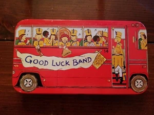 The Tin Box Company Vintage rot "Good Luck Band" Schulbus Vintage Blechdose - Bild 1 von 7